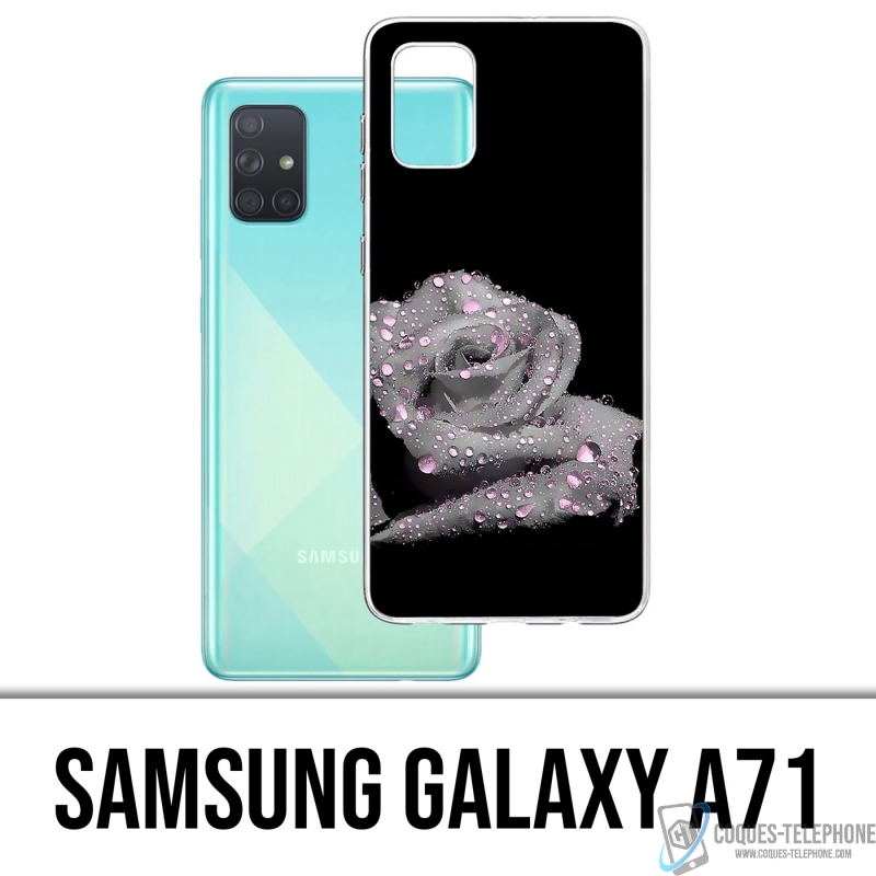 Custodia per Samsung Galaxy A71 - Gocce rosa