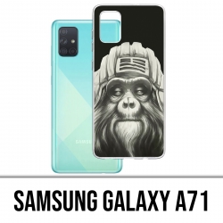 Custodia per Samsung Galaxy A71 - Scimmia Scimmia Aviatore