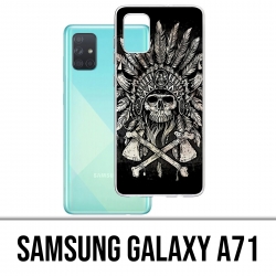Custodia per Samsung Galaxy A71 - Piume di testa di teschio