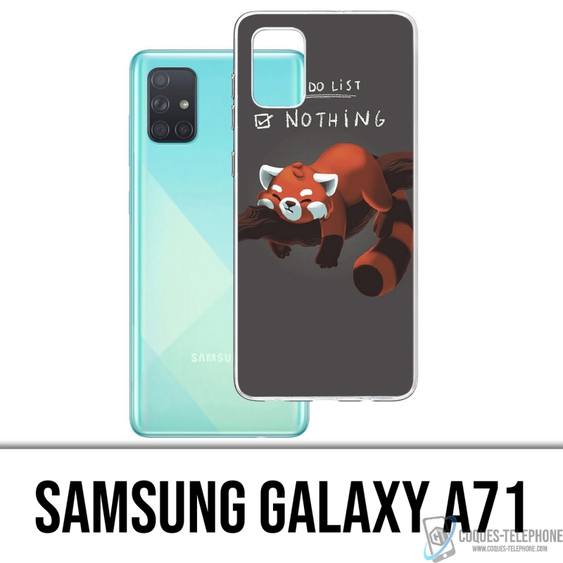 Coque Samsung Galaxy A71 - To Do List Panda Roux