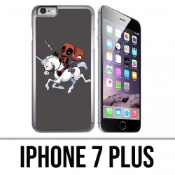 Coque iPhone 7 PLUS - Licorne Deadpool Spiderman