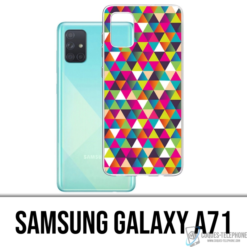 Samsung Galaxy A71 Case - Mehrfarbiges Dreieck