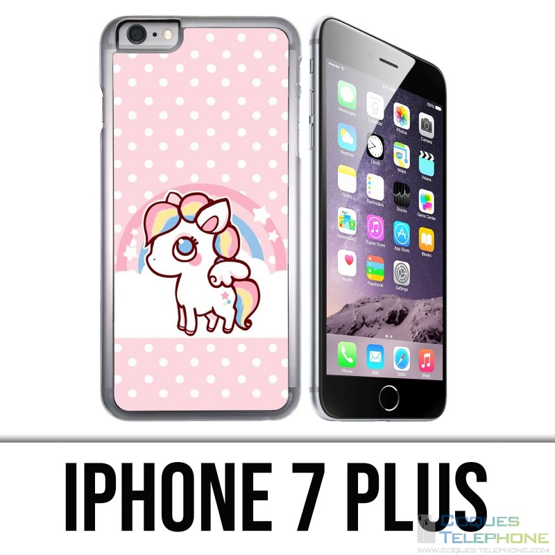 Funda iPhone 7 Plus - Unicornio Kawaii