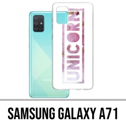Custodia per Samsung Galaxy A71 - Unicorno Fiori Unicorno