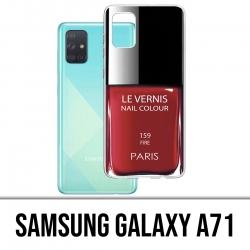 Custodia per Samsung Galaxy A71 - Vernice rossa Parigi