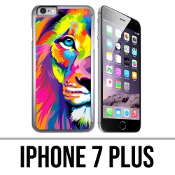 Coque iPhone 7 PLUS - Lion Multicolore