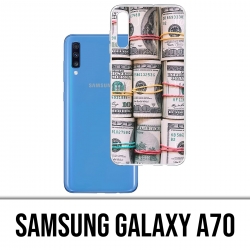 Funda Samsung Galaxy A70 - Billetes de dólar enrollados