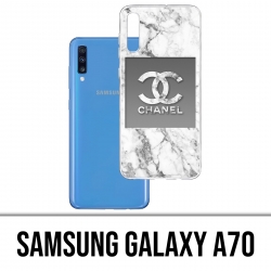 Samsung Galaxy A70 Case - Chanel White Marble