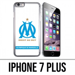 Coque iPhone 7 PLUS - Logo Om Marseille Blanc