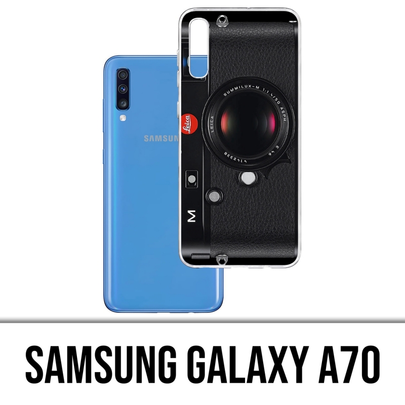 Samsung Galaxy A70 Case - Vintage Camera Black