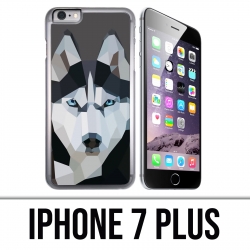 Coque iPhone 7 PLUS - Loup Husky Origami