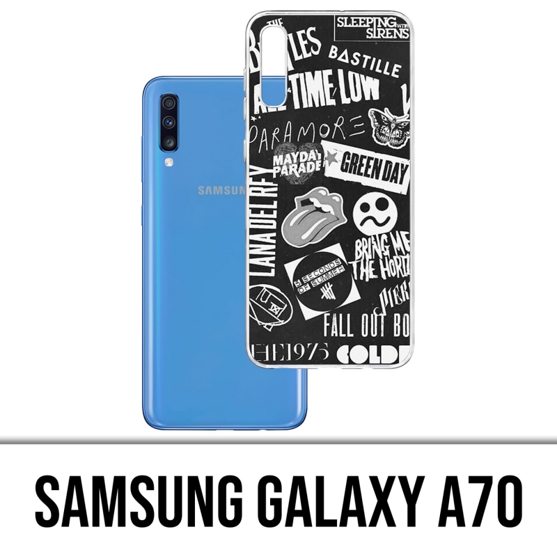 Custodia per Samsung Galaxy A70 - Distintivo Rock