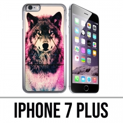 Coque iPhone 7 PLUS - Loup Triangle