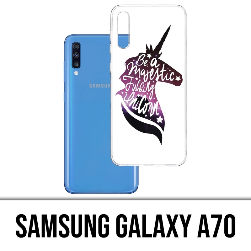 Samsung Galaxy A70 Case - Seien Sie ein majestätisches Einhorn