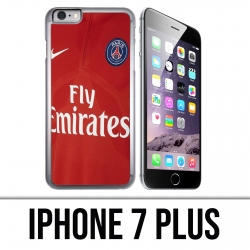 Custodia per iPhone 7 Plus - Jersey rosso Psg