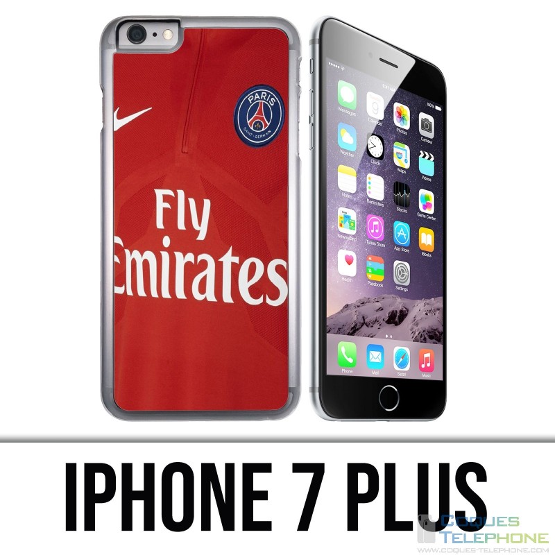 Coque iPhone 7 PLUS - Maillot Rouge Psg