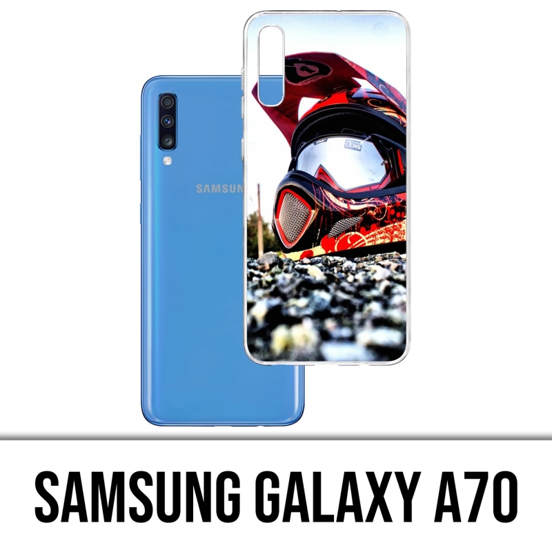 Custodia per Samsung Galaxy A70 - Casco Moto Cross