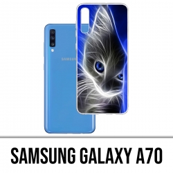 Coque Samsung Galaxy A70 - Chat Blue Eyes