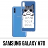 Cover per Samsung Galaxy A70 - Gatto, voglio la tua anima
