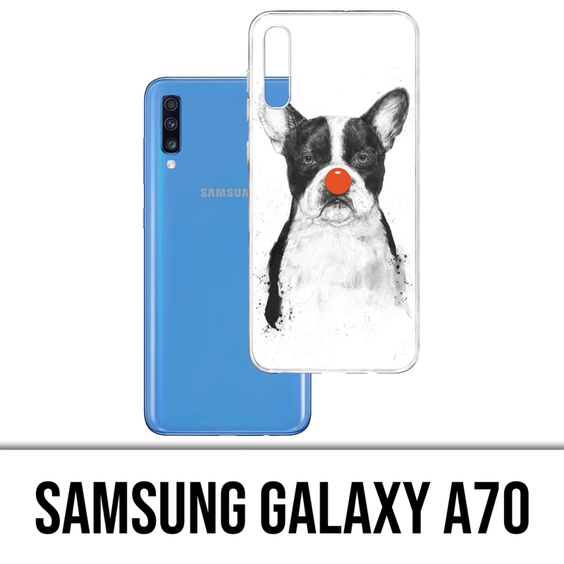 Coque Samsung Galaxy A70 - Chien Bouledogue Clown