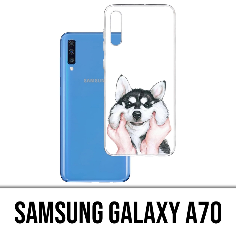 Custodia per Samsung Galaxy A70 - Husky Cheek Dog