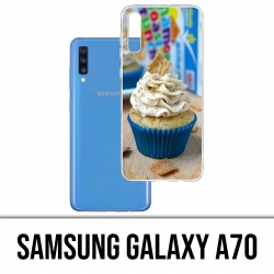 Custodia per Samsung Galaxy A70 - Cupcake blu