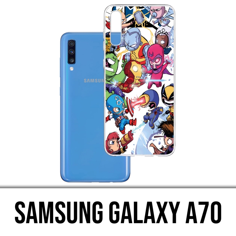 Coque Samsung Galaxy A70 - Cute Marvel Heroes