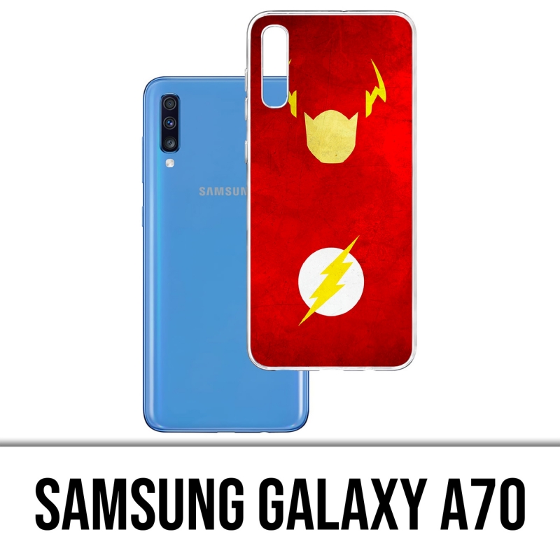 Custodia per Samsung Galaxy A70 - Dc Comics Flash Art Design