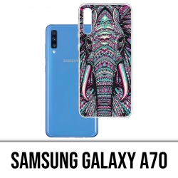 Coque Samsung Galaxy A70 - Éléphant Aztèque Coloré