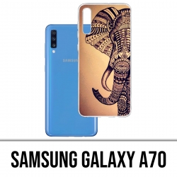 Samsung Galaxy A70 Case - Vintage Aztec Elephant