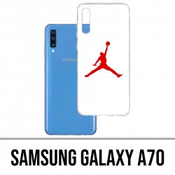 Coque Samsung Galaxy A70 - Jordan Basketball Logo Blanc