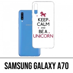 Coque Samsung Galaxy A70 - Keep Calm Unicorn Licorne