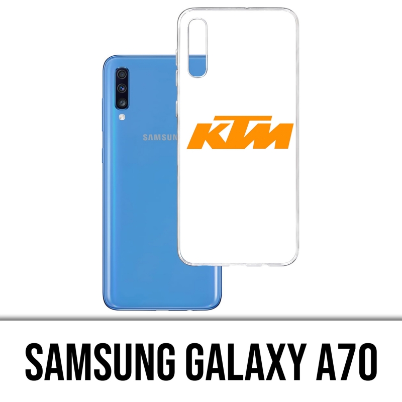 Funda Samsung Galaxy A70 - Logotipo Ktm Fondo Blanco