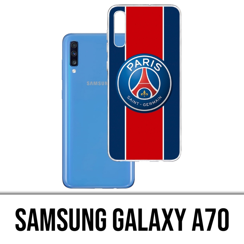 Coque Samsung Galaxy A70 - Logo Psg New Bande Rouge