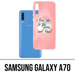 Samsung Galaxy A70 Case - Liebesbotschaft Mond zurück
