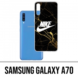 Coque Samsung Galaxy A70 - Nike Logo Gold Marbre