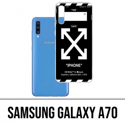 Samsung Galaxy A70 Case - Off White Black