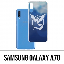 Custodia per Samsung Galaxy A70 - Pokémon Go Team Blue Grunge