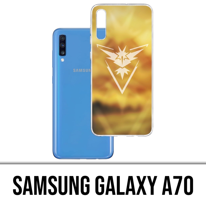 Custodia per Samsung Galaxy A70 - Pokémon Go Team Yellow Grunge