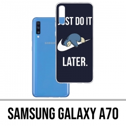 Funda Samsung Galaxy A70 - Pokémon Snorlax Solo hazlo más tarde