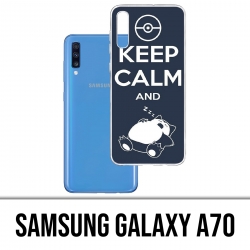 Coque Samsung Galaxy A70 - Pokémon Ronflex Keep Calm