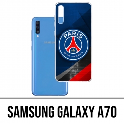 Custodia per Samsung Galaxy A70 - Psg Logo in metallo cromato