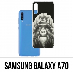 Custodia per Samsung Galaxy A70 - Scimmia scimmia aviatore