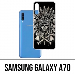 Funda Samsung Galaxy A70 - Plumas de cabeza de calavera