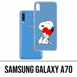 Funda Samsung Galaxy A70 - Corazón Snoopy