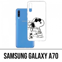 Samsung Galaxy A70 Case - Snoopy Black White