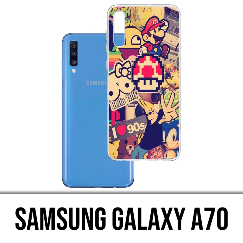 Coque Samsung Galaxy A70 - Stickers Vintage 90S