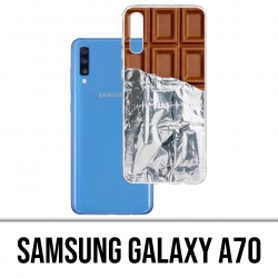 Coque Samsung Galaxy A70 - Tablette Chocolat Alu