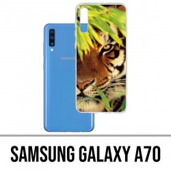 Coque Samsung Galaxy A70 - Tigre Feuilles