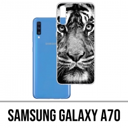 Custodia per Samsung Galaxy A70 - Tigre in bianco e nero